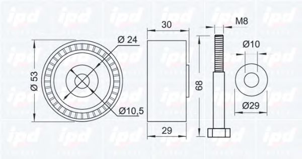 Deflection/Guide Pulley, timing belt 15-1122
