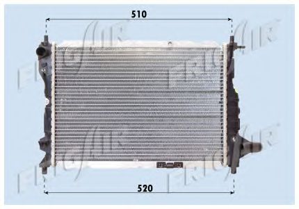 Радиатор, охлаждение двигателя 0131.3024