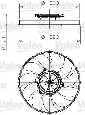 Ventilador, refrigeración del motor 696002