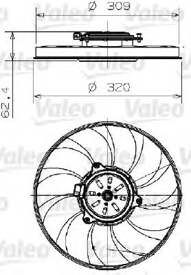 Ventilador, refrigeração do motor 696003