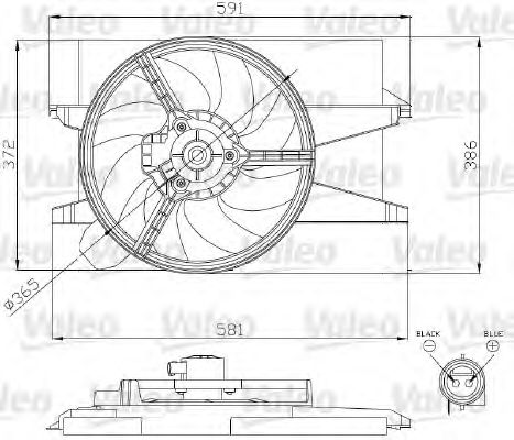 Electric Motor, radiator fan 696276