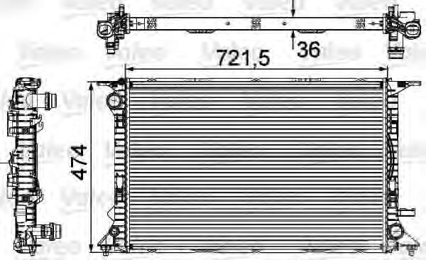 Radiator, engine cooling 735474