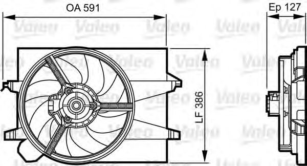 Electric Motor, radiator fan 696278