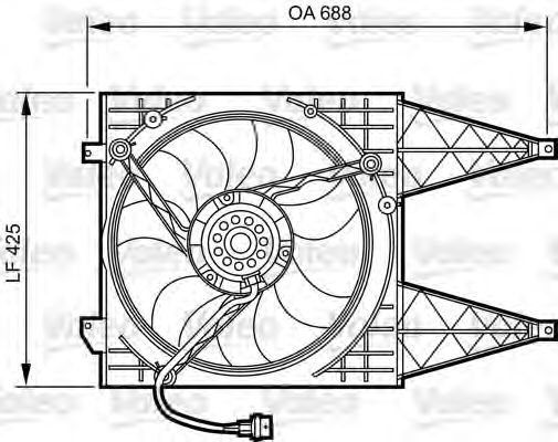 Вентилятор, охлаждение двигателя 696375