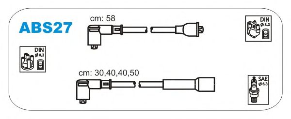 Комплект проводов зажигания ABS27