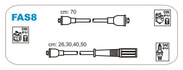 Комплект проводов зажигания FAS8