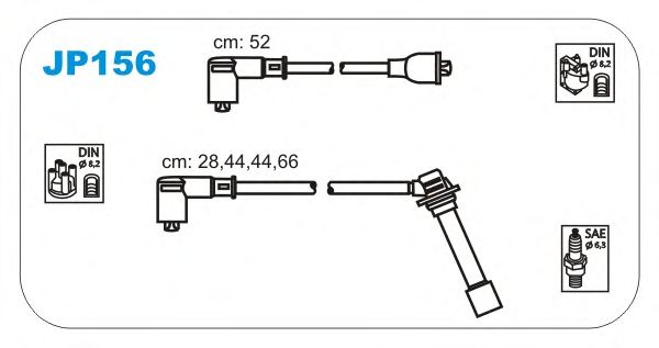 Комплект проводов зажигания JP156