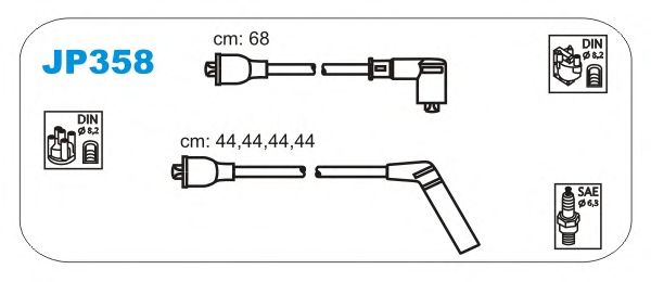 Комплект проводов зажигания JP358