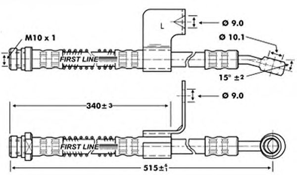 Tubo flexible de frenos FBH6801