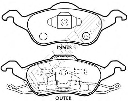 Комплект тормозных колодок, дисковый тормоз FBP3227