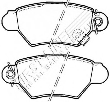 Комплект тормозных колодок, дисковый тормоз FBP3316
