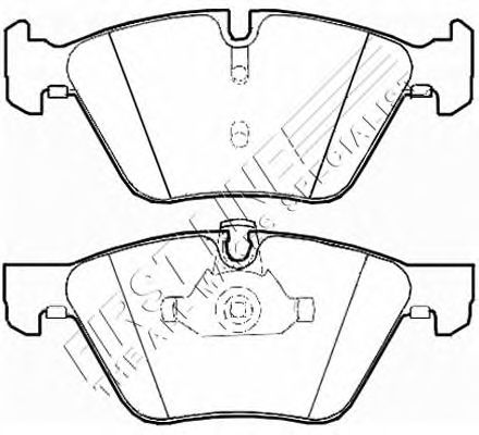 Комплект тормозных колодок, дисковый тормоз FBP3587