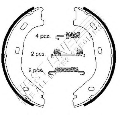 Комплект тормозных колодок; Комплект тормозных колодок, стояночная тормозная система FBS104