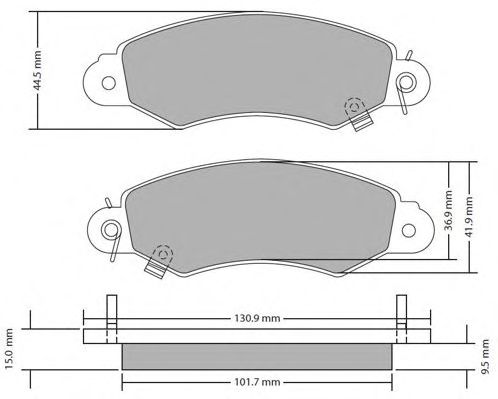 Комплект тормозных колодок, дисковый тормоз FBP-1732