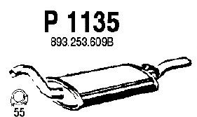 Silencieux arrière P1135
