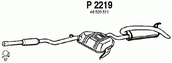 Глушитель выхлопных газов конечный P2219