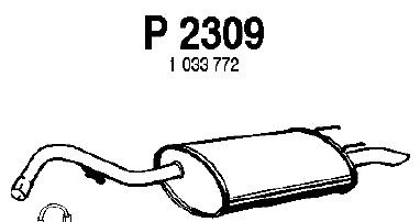Глушитель выхлопных газов конечный P2309