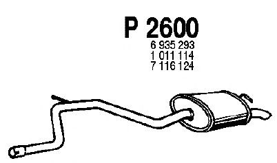 Глушитель выхлопных газов конечный P2600
