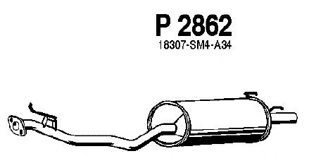 Глушитель выхлопных газов конечный P2862