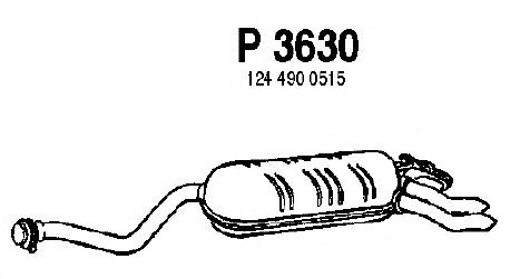 Глушитель выхлопных газов конечный P3630