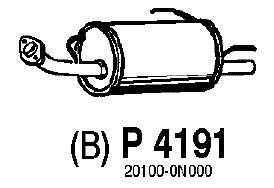 Глушитель выхлопных газов конечный P4191