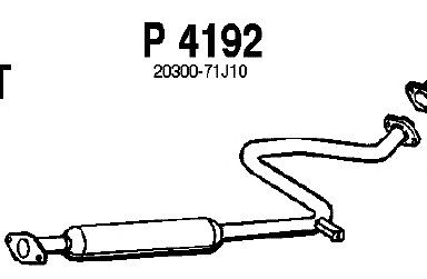 Средний глушитель выхлопных газов P4192