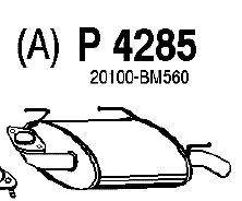 Глушитель выхлопных газов конечный P4285