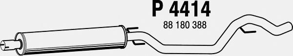 Средний глушитель выхлопных газов P4414