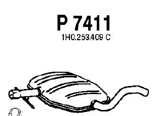 Mittelschalldämpfer P7411