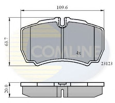 Комплект тормозных колодок, дисковый тормоз CBP01034