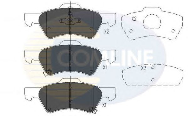 Комплект тормозных колодок, дисковый тормоз CBP31163