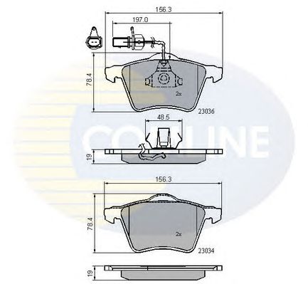 Комплект тормозных колодок, дисковый тормоз CBP11168