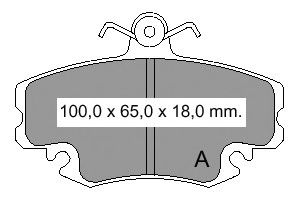 Комплект тормозных колодок, дисковый тормоз 835150