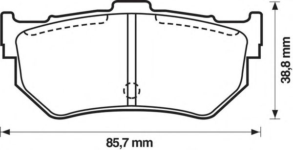 Комплект тормозных колодок, дисковый тормоз 572133J