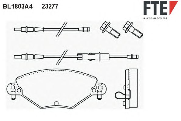 Kit de plaquettes de frein, frein à disque BL1803A4