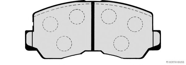Комплект тормозных колодок, дисковый тормоз J3605002