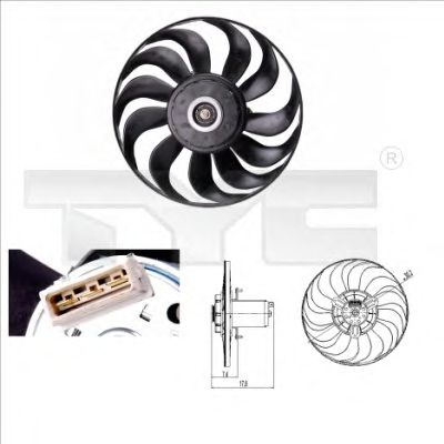 Fan, radiator 837-0012