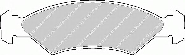 Комплект тормозных колодок, дисковый тормоз FDB365