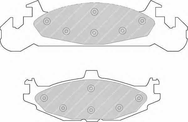 Комплект тормозных колодок, дисковый тормоз FDB922