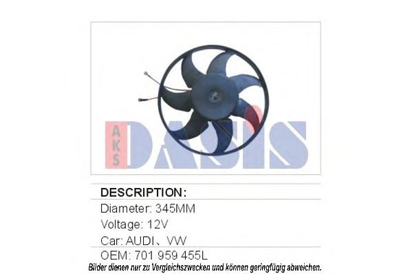 Fan, motor sogutmasi 048500N