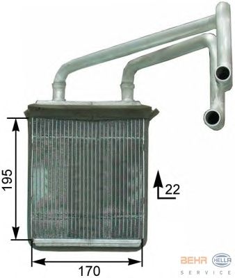 Heat Exchanger, interior heating 8FH 351 315-231