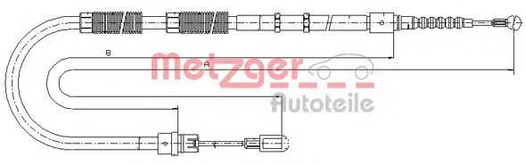 Cable, parking brake 10.7535