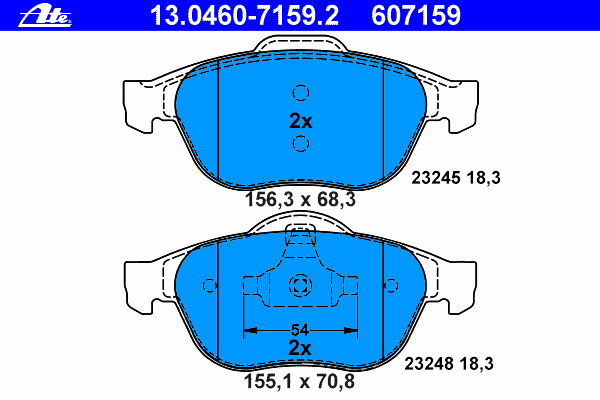 Brake Pad Set, disc brake 13.0460-7159.2