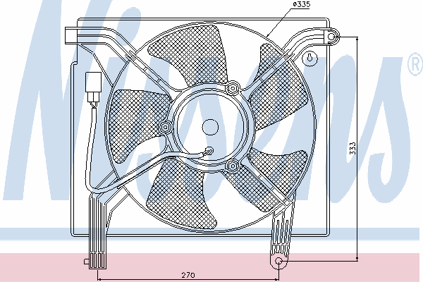 Ventilador, condensador do ar condicionado 85360