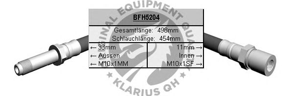 Ελαστικός σωλήνας φρένων BFH5204