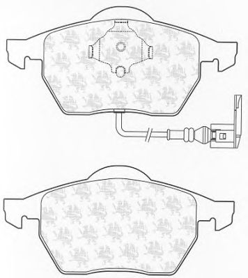 Комплект тормозных колодок, дисковый тормоз BP1243