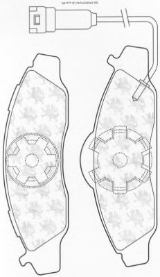 Комплект тормозных колодок, дисковый тормоз BP1177