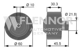 Deflection/Guide Pulley, v-ribbed belt FU22933