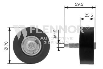 Deflection/Guide Pulley, v-ribbed belt FU99380