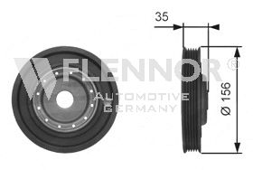 Belt Pulley, crankshaft FVD99529